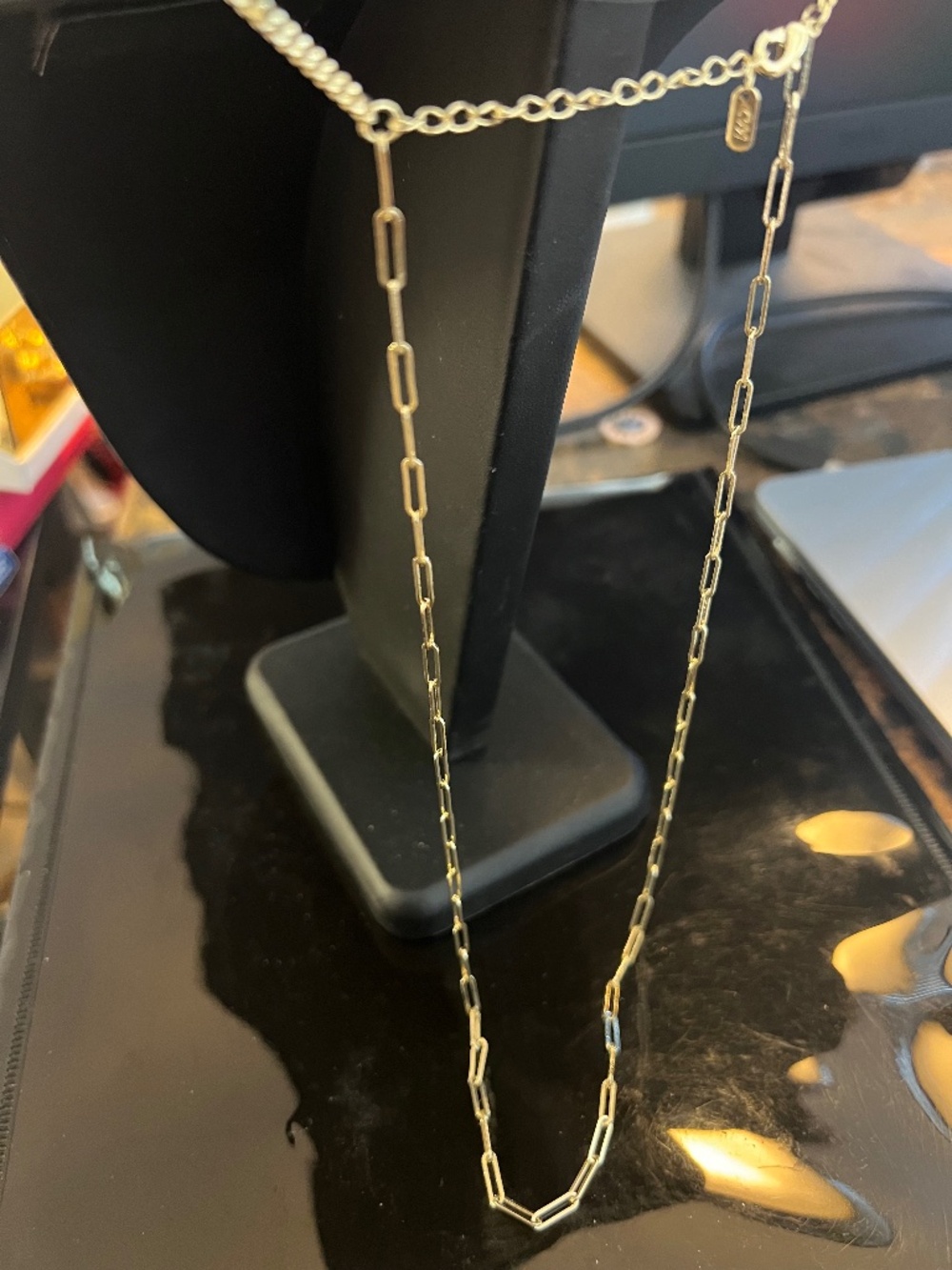 Beautiful Multi-Colored Necklace with Gold Chain NWT - Picture 5 of 5